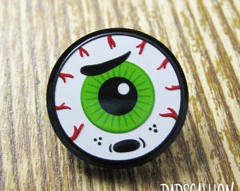 Sad Eyeball Acrylic Lapel Pin