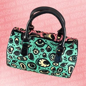 Sac à main style Boston Eyeball Cartoon - Pièce originale, accessoire bizarre, sac à main, sacoche avec poches - Conçu au Canada