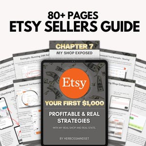 Sell on Etsy Guide Ebook Start Etsy Shop Strategies Beginners Product Ideas Listing Guide EBook FREE Business Financial Planner Included