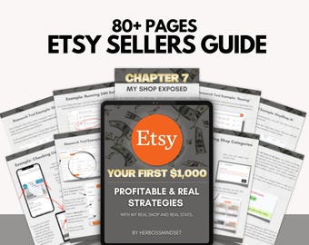 Sell on Etsy Guide Ebook Start Etsy Shop Strategies Beginners Product Ideas Listing Guide EBook FREE Business Financial Planner Included