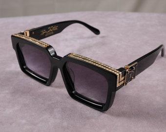 lv Gafas de sol negras Z1358E Vintage Lunette Brille Y2k Shades