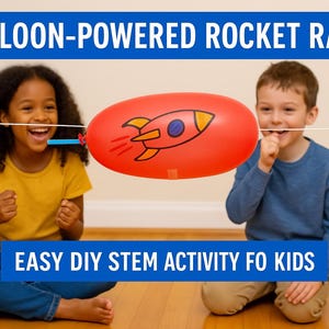 Balloon-powered Rocket Race: Easy DIY STEM Activity for Kids to Learn ...