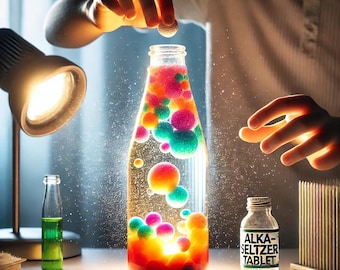 Create Your Own Lava Lamp! DIY Science Kit for Kids, Fun STEM Experiment, Bubbling Chemistry Activity, Educational Gift