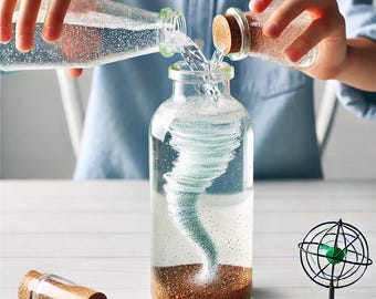 Create Tornado in a Bottle! DIY Science Kit for Kids, Fun STEM Experiment, Weather Activity, Educational Gift