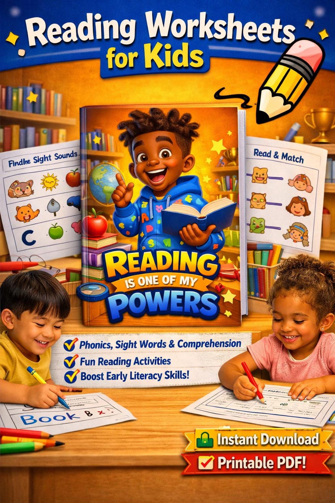 Reading Worksheets for Kids | Phonics, Sight Words & Comprehension