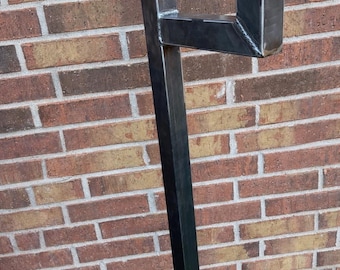 RAW steel / CLEAR coat Garden Metal Hose Freestanding ' Modern and clean look! Up to 100ft+ of hose to storage