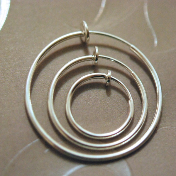 DYO collection - Design Your Own Clip on hoops silver plated