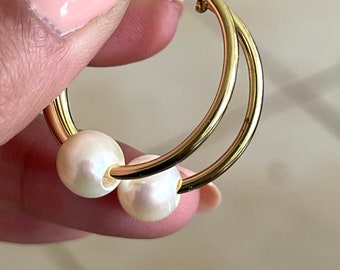 Aros de clip con una sola perla