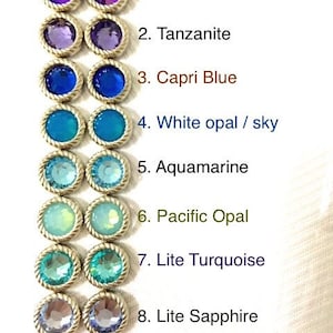 Clip on stud earrings with rim - PICK YOUR COLOR Blue Hues