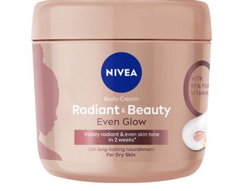 NIVEA Radiant & Beauty Even Glow Crème pour le corps avec 95 % de vitamine C pure, 400 ml