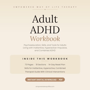 Caderno de exercícios para adultos com TDAH | Apresentações desatentas, combinadas e hiperativas (Download em PDF)