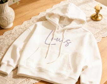 Gestickter Braut Hoodie, Zukünftige Mrs und Mr Hoodie, Bachelorette Brautjungfern Hoodie Geschenk, Mrs. Set, Jogger Geschenk für die Braut, Jogginghose Set