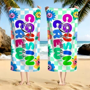 Personalized Cousin Crew Beach Towel,Custom Name Beach Towel,Family Vacation Beach Towel,Vacation Beach Towel,Summer Beach Gift For Cousin
