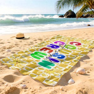 Personalized Cousin Crew Beach Towel,Custom Names Pool Bath Towel,Summer Beach Gift For Cousin,Vacation Beach Towel,Family Vacation Gift