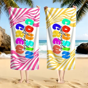 Cousin Crew Beach Towel,Custom Name Beach Towel,Vacation Beach Towel,Matching Cousin Trip Gift,Family Trip Beach Towel,Family Vacation Gift
