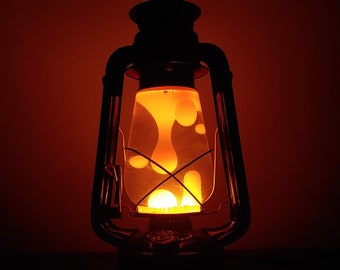 Hurricane Lantern Style Lava Lamp