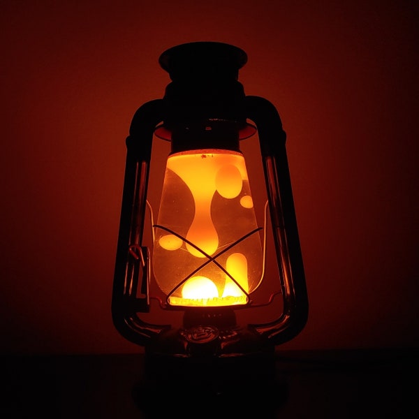 Hurricane Lantern Style Lava Lamp