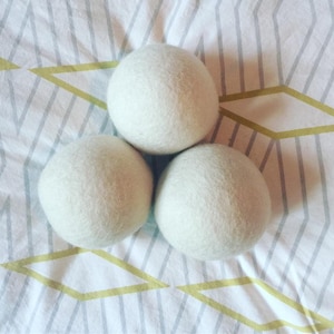 Felted Wool Dryer Balls | Natural White