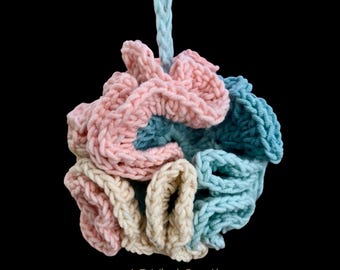 Crochet Shower Pouf Scrubbie - Shower Puff - Shower, Bath Sponge -Bath Puff - Bath Scrubbie