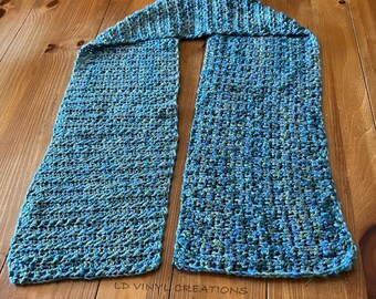 Crochet Acrylic long Scarf, Crochet Scarf, Acrylic Scarf, Unisex Scarf.