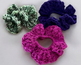 Hair Scrunchy, Acrylic, Crochet Scrunchy