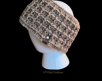 Crochet Waffle Headband, Women's Ear warmer, Waffle Ear warmer, Acrylic crochet headband