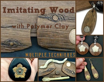 Create realistic wood imitations with Polymer Clay - PDF - Imitating Wood Techniques Tutorial - Polymer Clay Tutorial - Digital PDF Download