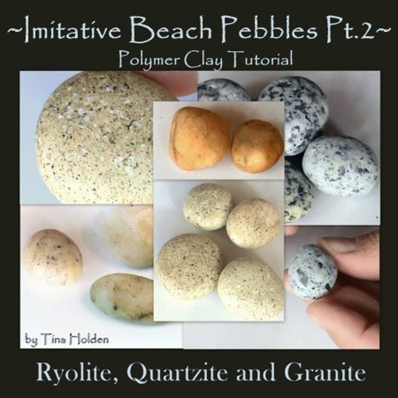 Imitative Beach Pebble Series plus bonus Polymer Clay Tutorials Digital PDF File Downloads image 3