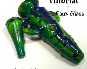Vidro Imitativo - Tutorial de Argila Polímera - Contas de Ânfora - Vasos - Download de Arquivo PDF Digital