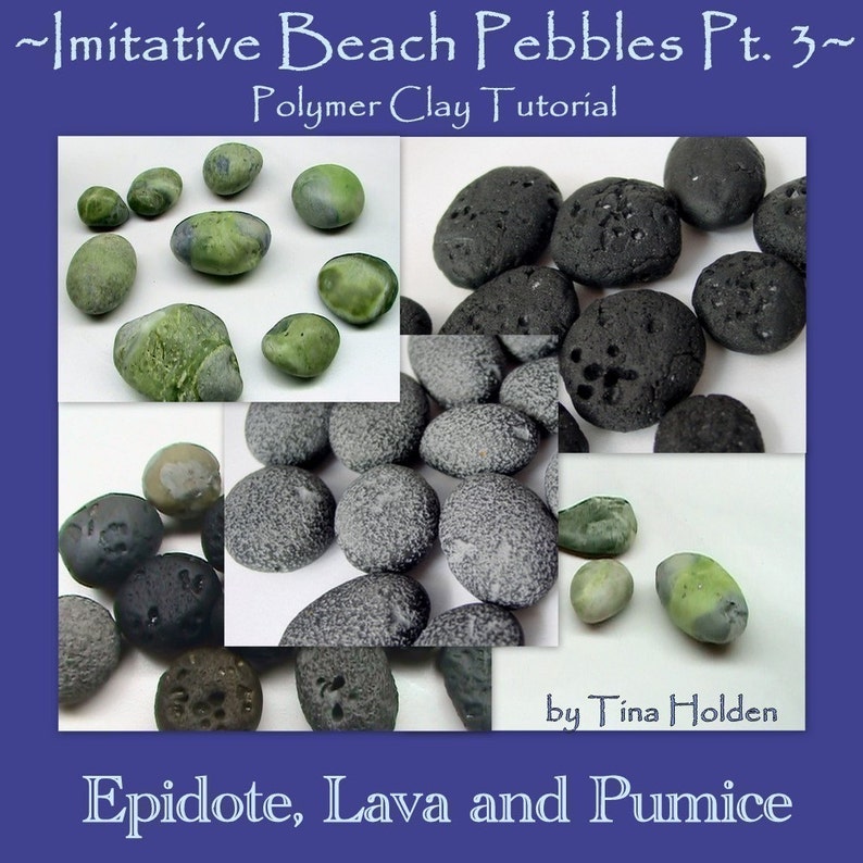 Imitative Beach Pebble Series plus bonus Polymer Clay Tutorials Digital PDF File Downloads image 4
