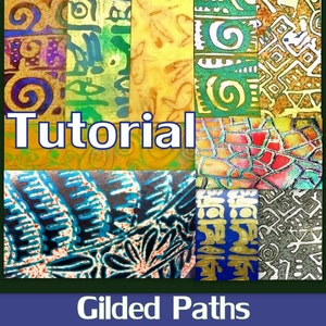 Polymer Clay Tutorial - Gilded Paths Techniques Gilding Polymer clay stamping resists mica and more - Instant PDF Download