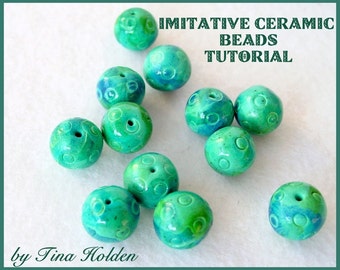 PDF Tutorial de argila de polímero - Contas de cerâmica imitativas - Download digital - Arquivo PDF