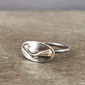 Bird ring sterling silver ring delicate ring made to order ring unique ring