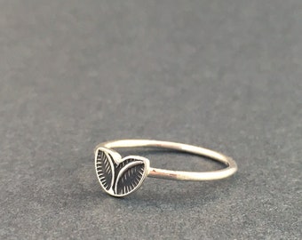 stacking rings - Accent ring - flower ring - sterling silver rings - tribal rings - wave ring - unique ring - boho ring - bohemian ring