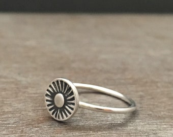 Open Eye stacking ring - made to order - sterling silver rings - tribal rings - eye ring - unique ring - boho ring - bohemian ring