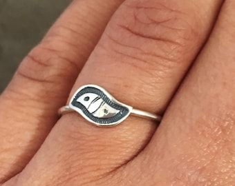 Handmade Sterling Silver Bird Stacking Ring