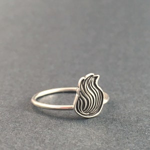 Flame sterling silver ring tribal ring fire ring custom made ring unique ring boho ring delicate sterling silver ring