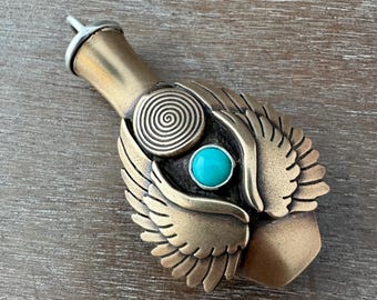 Winged Amphora with turquoise
