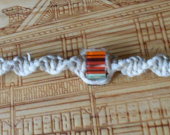 Rainbow twisted hemp bracelet