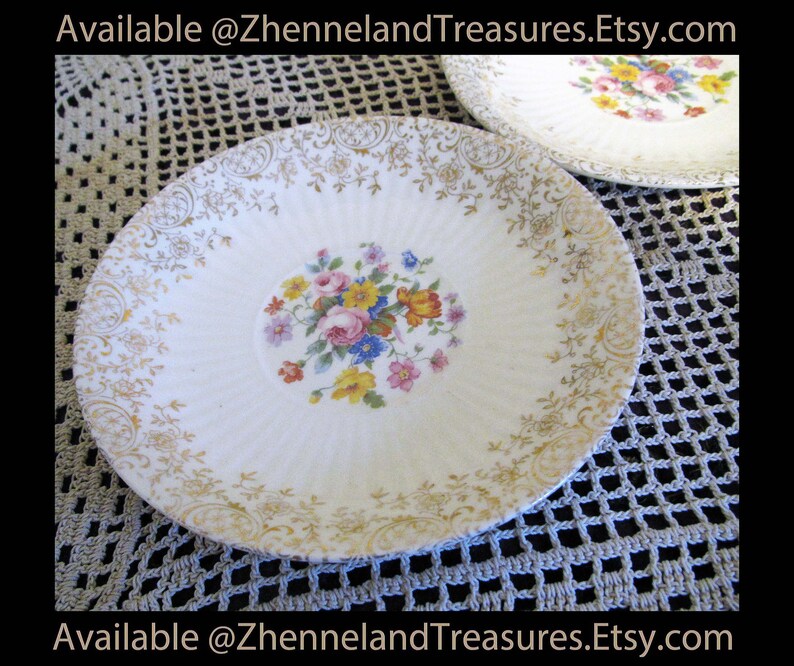 Trinket Tray 2 Pc Set Pair 5 Sebring Royal Bouquet Porcelain Saucers Replacement China Cat Dishes Floral Motif 22k Gold Scroll Rim Fine Art Ceramics Art Collectibles Commentfer Fr