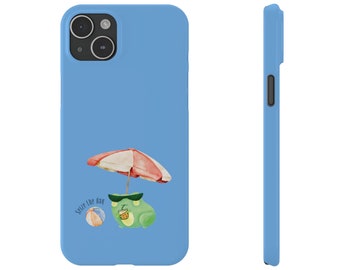 Seize the Day Frog (blue) Slim iPhone Case