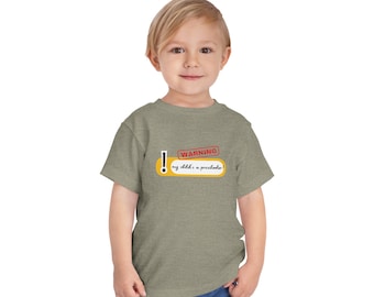 T-shirt à manches courtes pour tout-petit, mettant en garde mon enfant d'âge préscolaire
