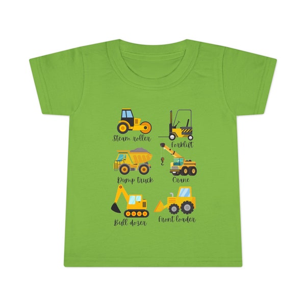 Toddler T-shirt, construction equipment