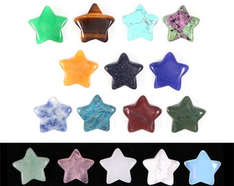 30mm mini crystal stars, healing crystal stars, aura crystal stars, natural quartz stars, mini gem stars, small crystal stars, star gifts