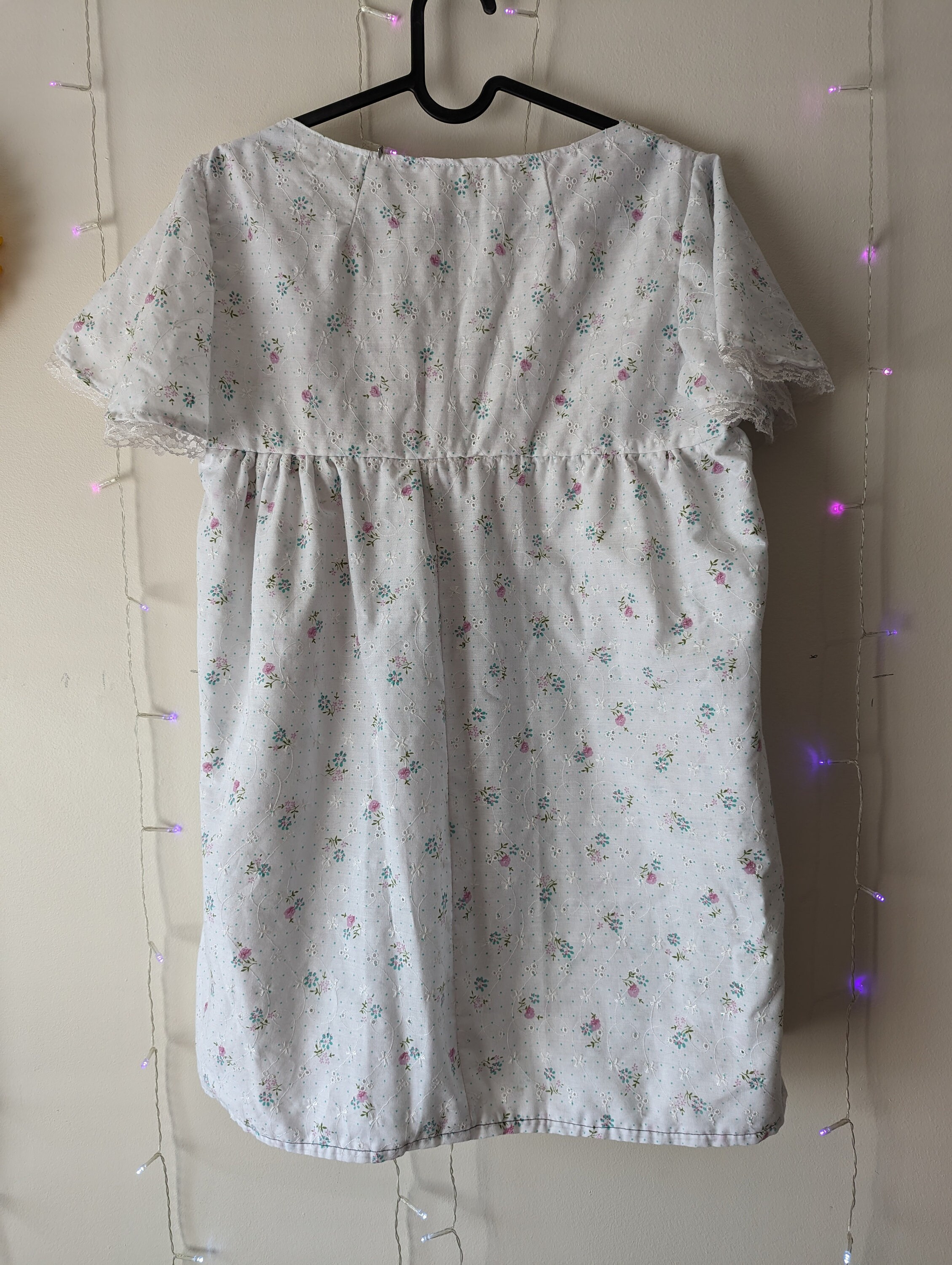 White Eyelet Dress Diaper Set