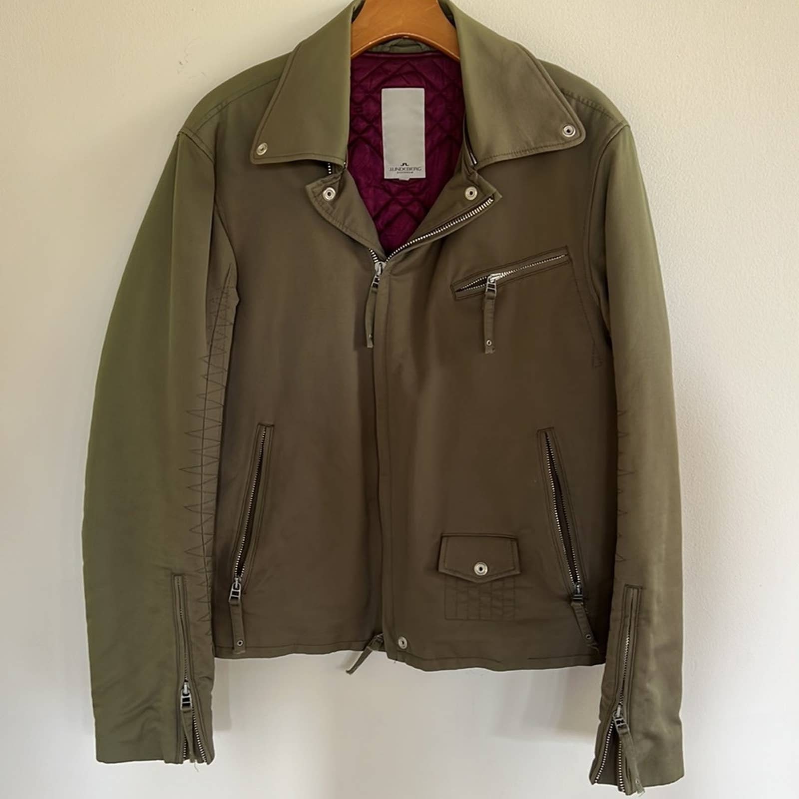 J. Lindbergh Cotton Nylon Faux Fur Motorcycle Style Mens Jacket Size M Etsy Canada