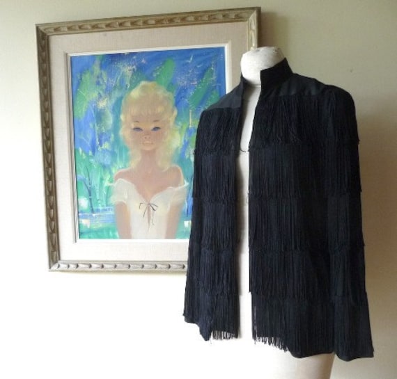 Lilli Diamond Black Fringe Jacket