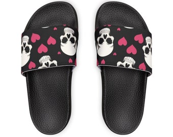 Heart Skull Women's PU Slide Sandals