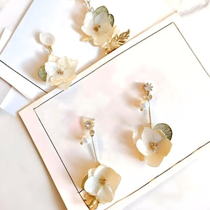 Hortensie Ohrringe, Blütenohrringe, Hortensie Ohrringe, echte Blume Ohrringe, Hortensie Blume Schmuck, Geschenk für sie, Geschenk für sie