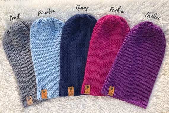 Classic Knit Beanie | Fall Winter Hat | Slouchy Beanie | Teen Knit Hat | Basic Winter Hat | Hipster Beanie | Unisex Toque | Men and Women